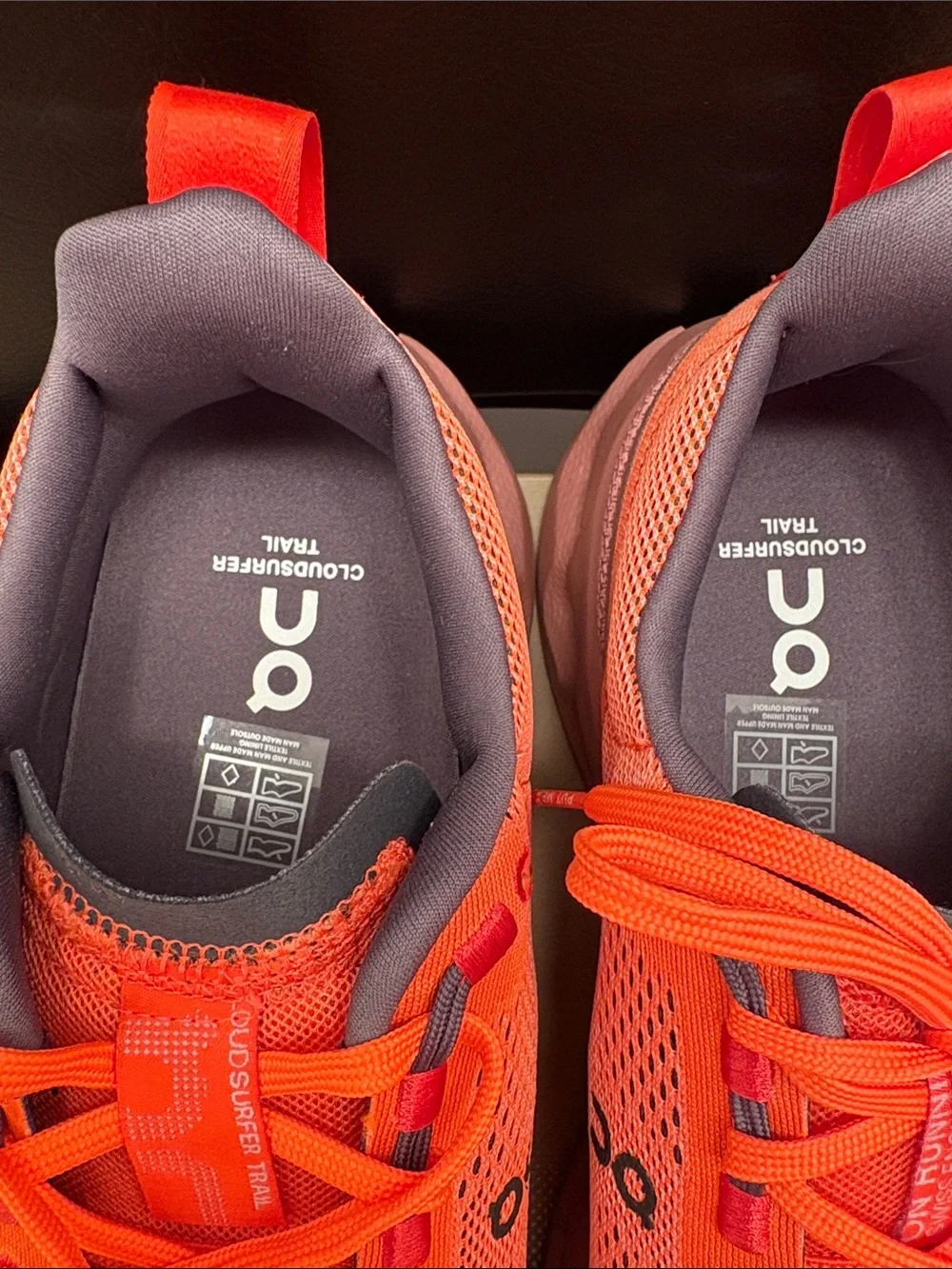 New On Cloud Men's Orange Cloudsurfer Trail Running Sneakers Athletic Size 12
